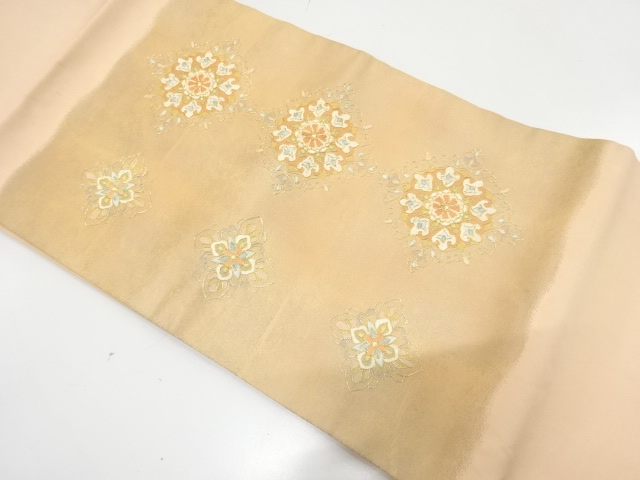 華紋　刺繍　名古屋帯